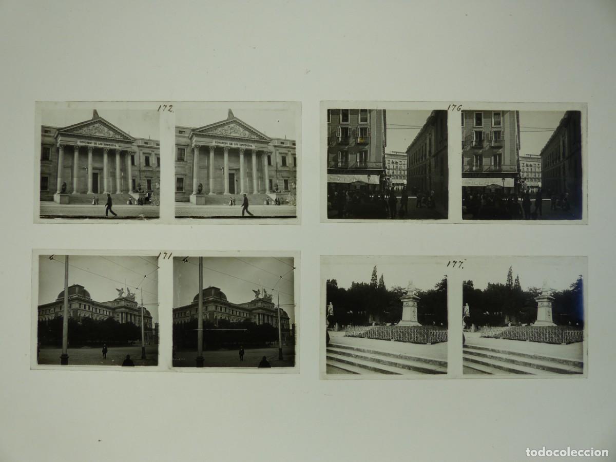 Fotograf&iacute;a antigua: MADRID, 4 VISTAS, 4 PLACAS ESTEREOSCOPICAS POSITIVO EN CRISTAL - c.1920