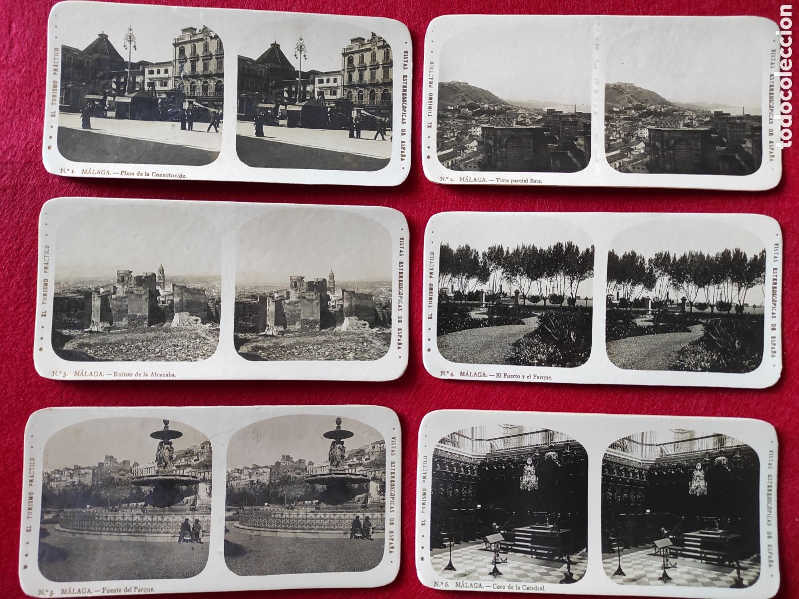 Fotografia antica: 12 VISTAS ESTEREOSCOPICAS DE ESPA&Ntilde;A.- MALAGA.- ED. ALBERTO MART&Iacute;N.