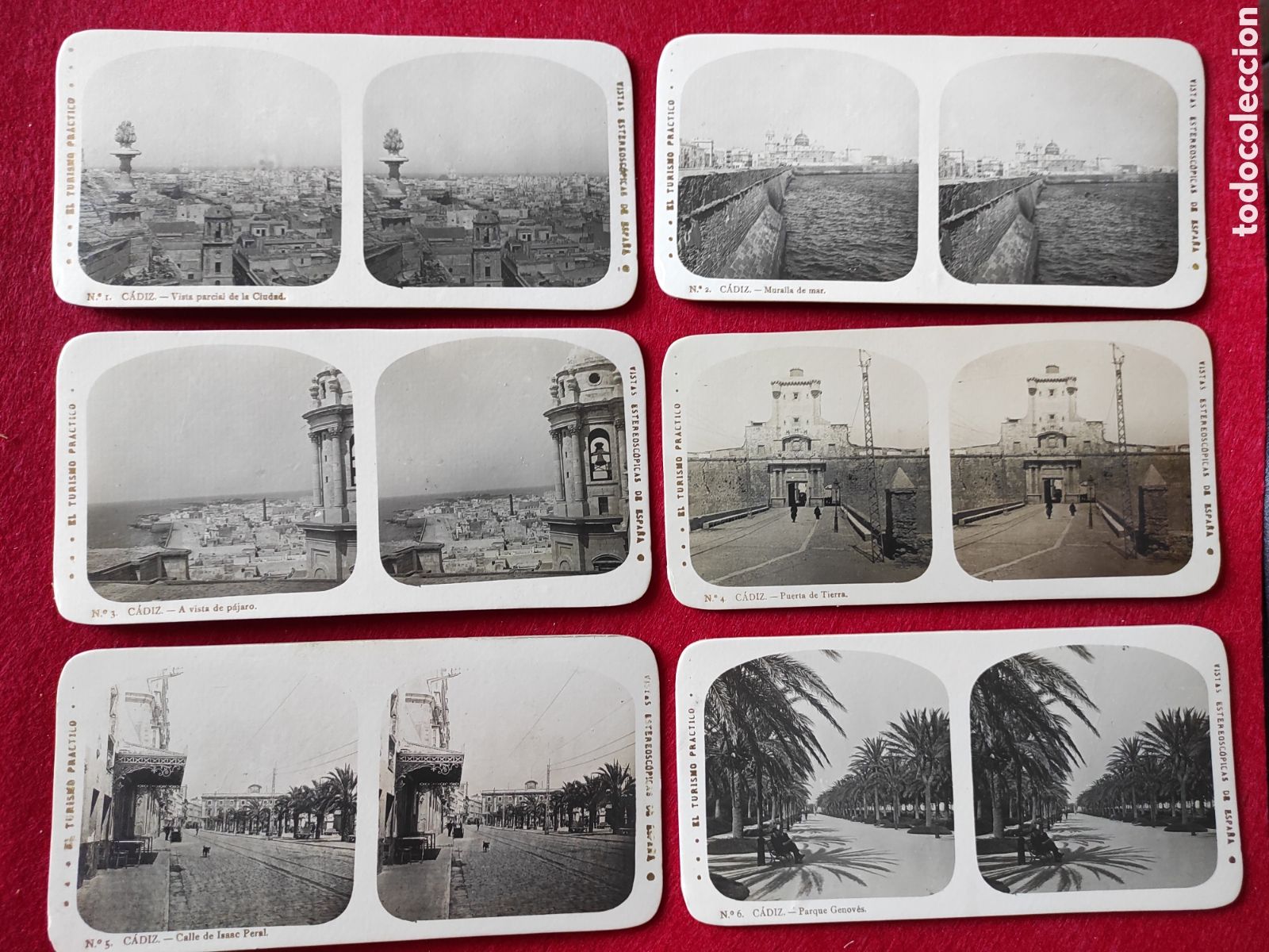 Fotografia antica: 12 VISTAS ESTEREOSCOPICAS DE ESPA&Ntilde;A.- CADIZ.- ED. ALBERTO MART&Iacute;N.