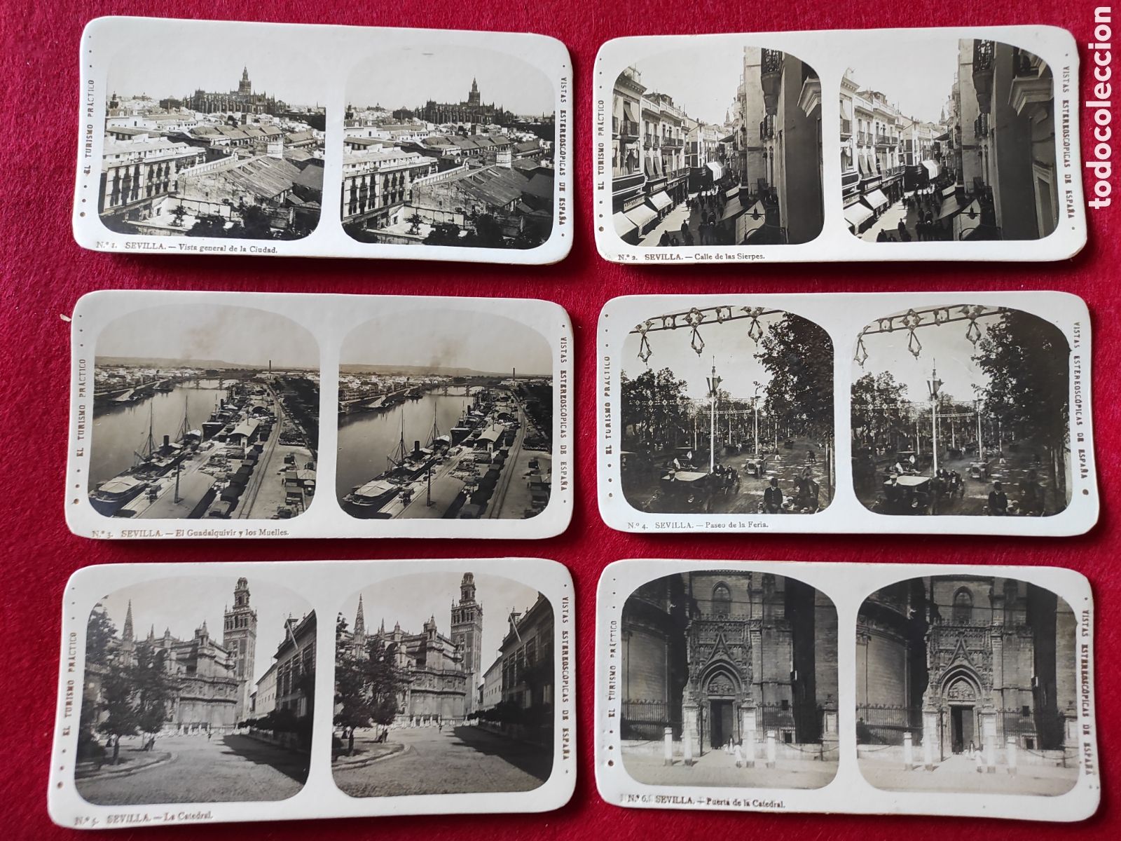 Fotografia antica: 12 VISTAS ESTEREOSCOPICAS DE ESPA&Ntilde;A.- SEVILLA.- ED. ALBERTO MART&Iacute;N.