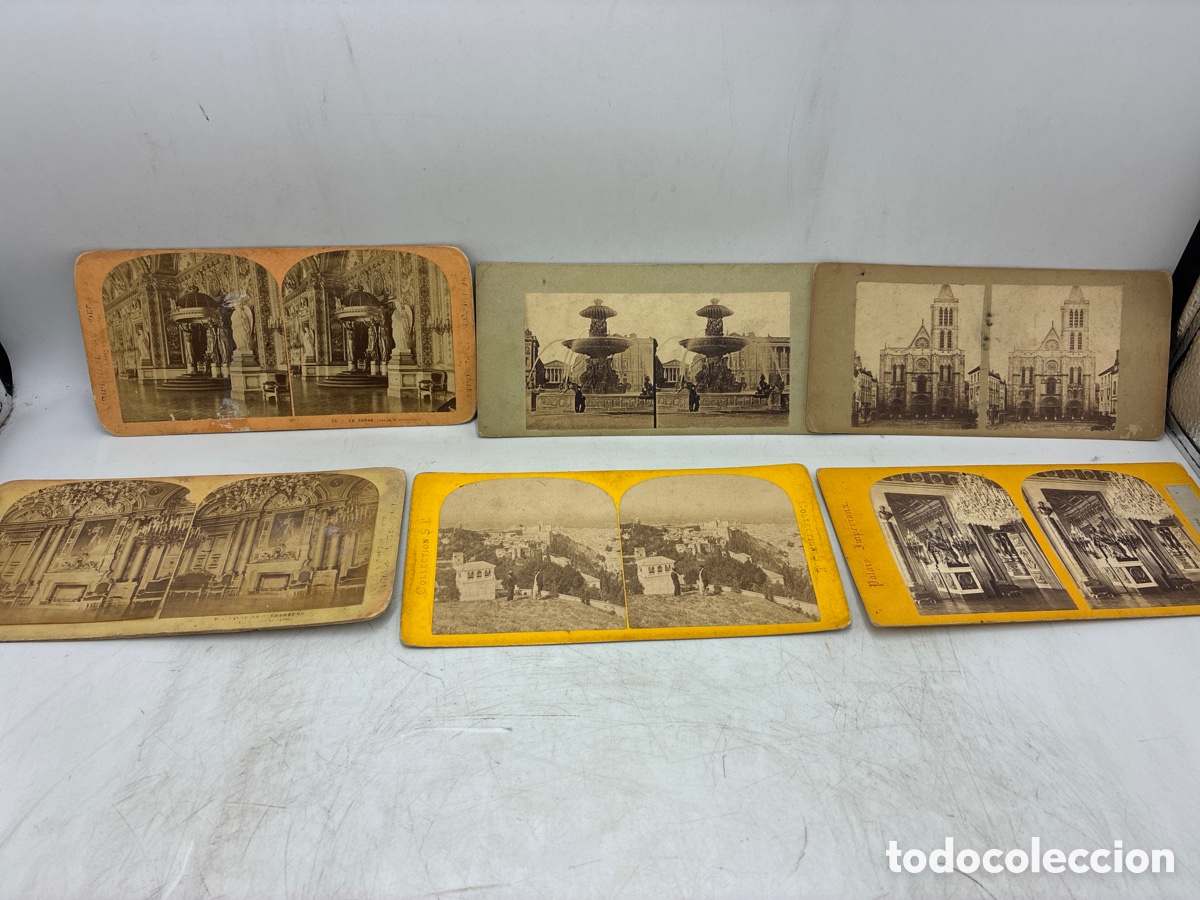 Fotograf&iacute;a antigua: Lote uno. Vistas esterosc&oacute;picas de cart&oacute;n.
