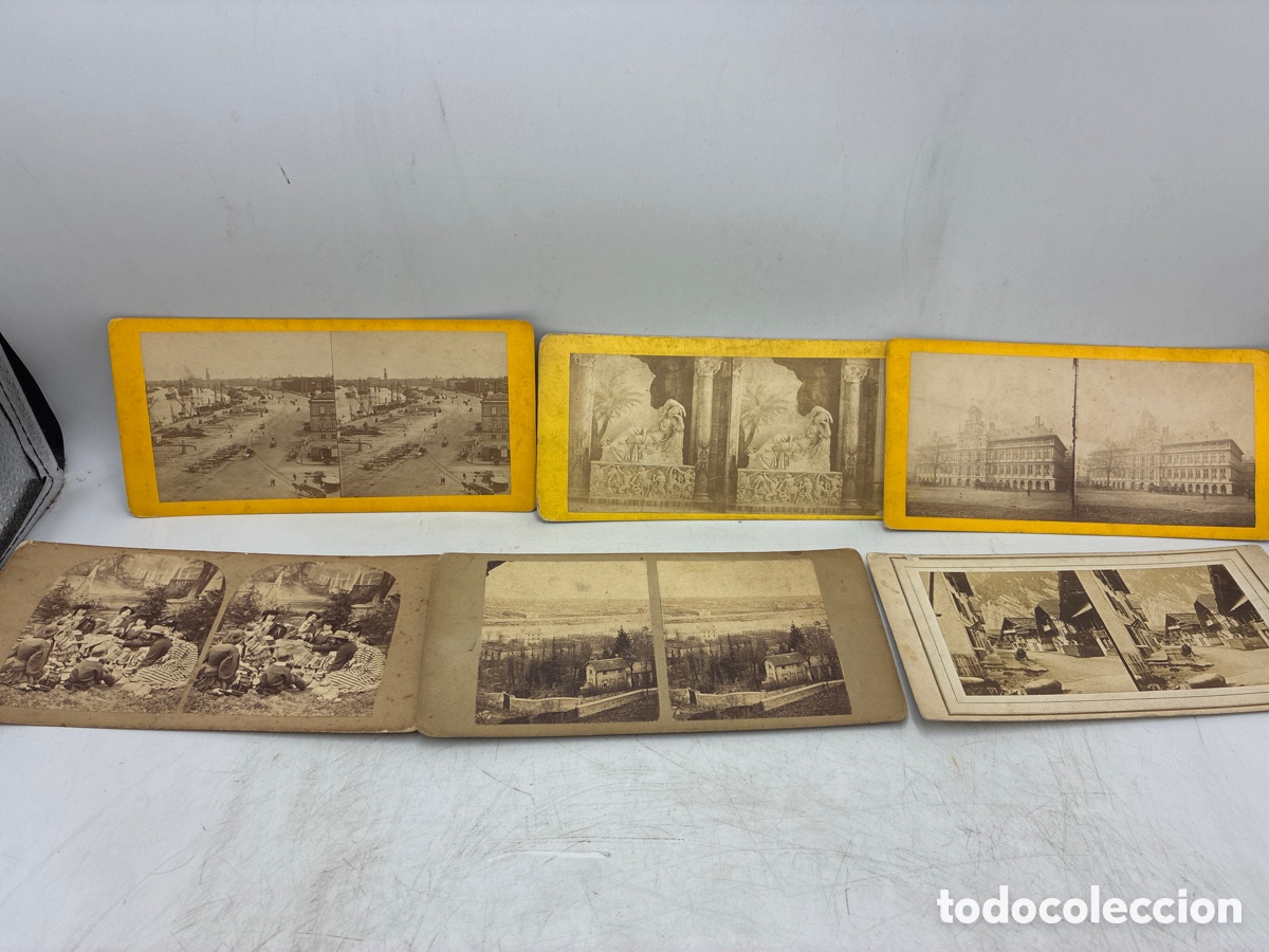 Fotograf&iacute;a antigua: Lote 2. Vistas Esterosc&oacute;picas de Cart&oacute;n.