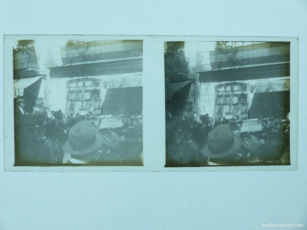 Fotograf&iacute;a antigua: TERUEL - VISITA REY ALFONSO XIII - ANTIGUA PLACA DE CRISTAL POSITIVO - A&Ntilde;OS 1900