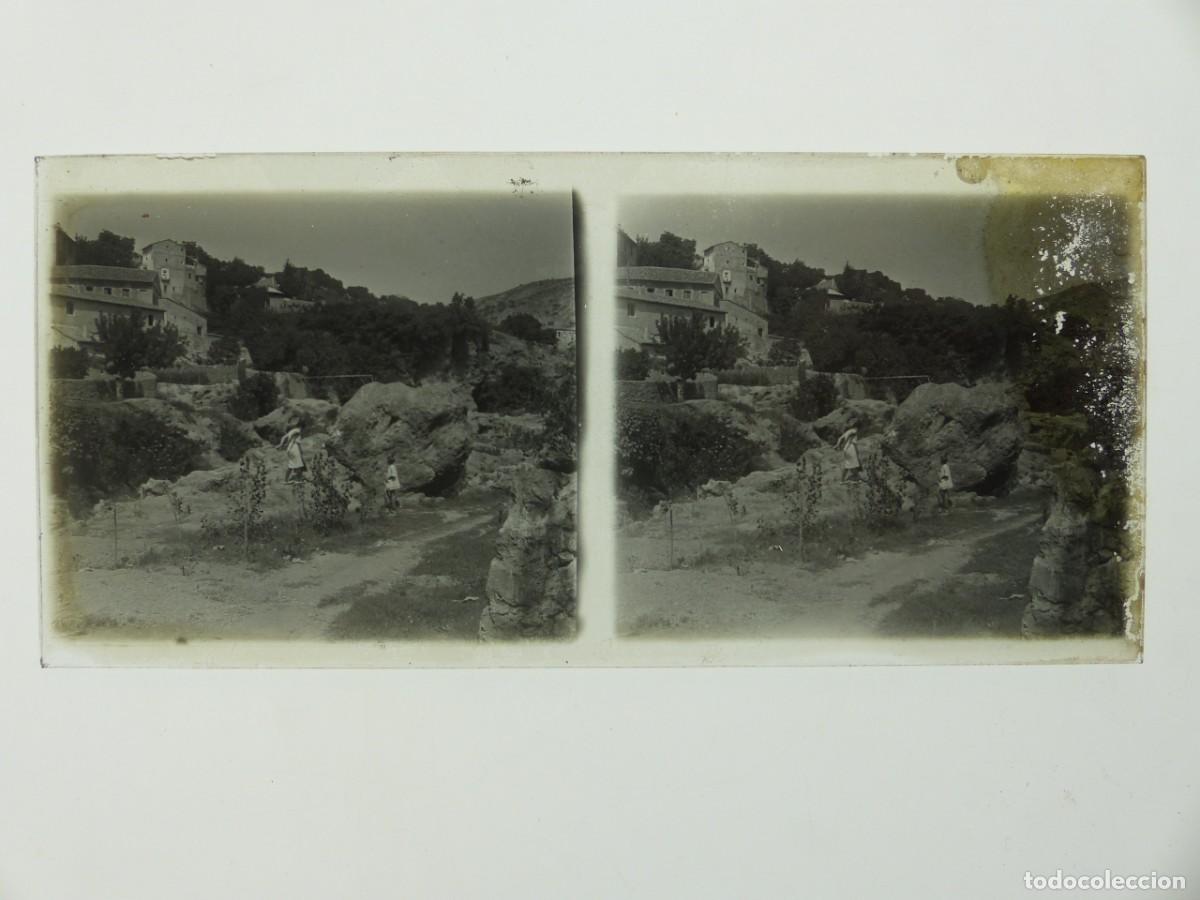 Fotograf&iacute;a antigua: BRONCHALES, TERUEL - VISTA - ANTIGUA PLACA DE CRISTAL POSITIVO - A&Ntilde;OS 1900-1910