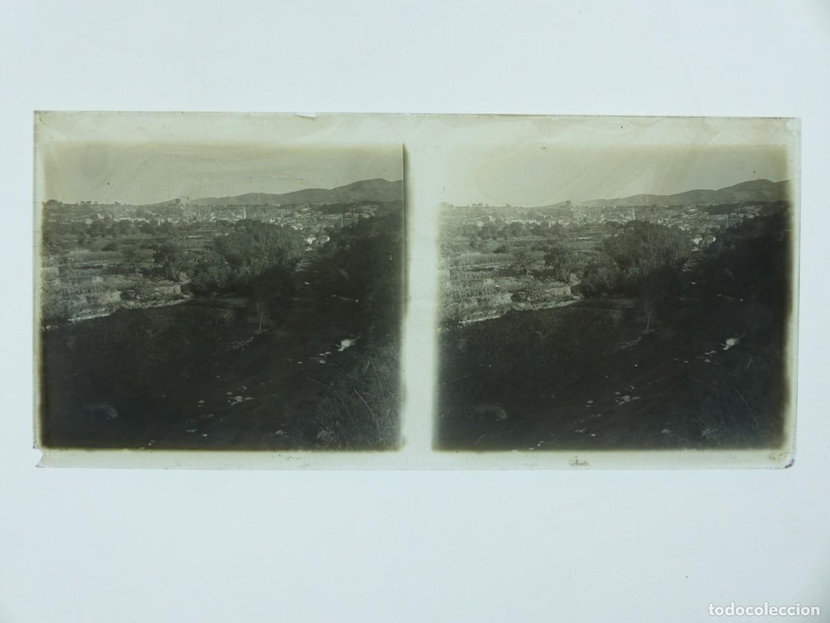 Fotografia antiga: BRONCHALES, TERUEL - VISTA - ANTIGUA PLACA DE CRISTAL POSITIVO - A&Ntilde;OS 1900-1910