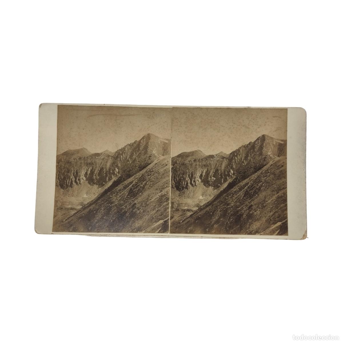 Foto Estereoscópica Antigua. Pic du Infern Pirineos Pico del Infierno Pique d...