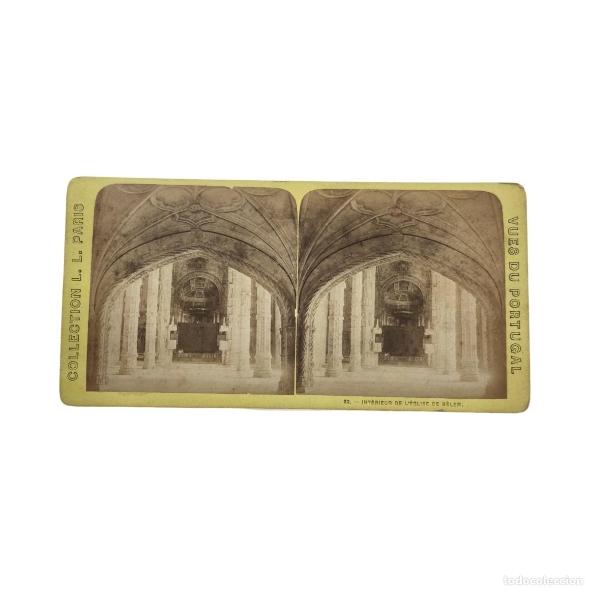 Fotograf&iacute;a antigua: Foto Estereosc&oacute;pica Antigua. 32. Int&eacute;rieur de l'&Eacute;glise de B&eacute;lem Lisboa Portugal Collection L. L. Par