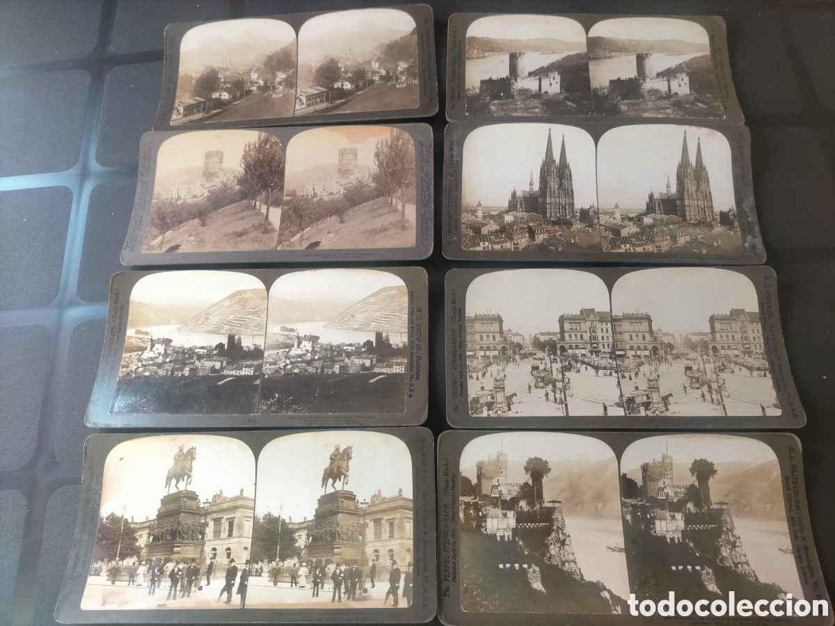 Fotograf&iacute;a antigua: Lote de estereosc&oacute;picas Alemania 8 1901-5
