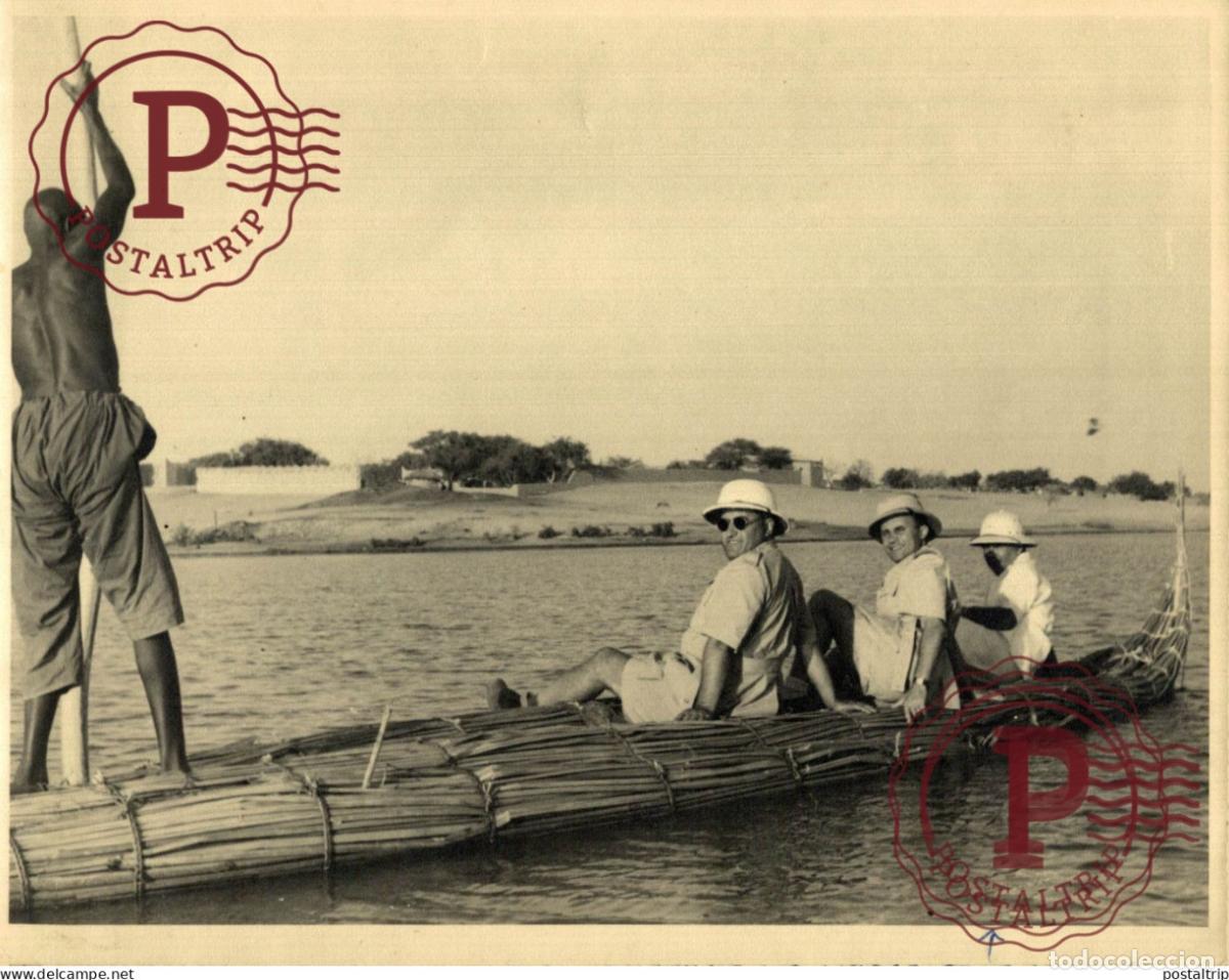 Fotograf&iacute;a antigua: COMTE HENRI HENRY DE MAUDUIT GOUVERNEUR DE TCHAD TDJAAD FROT LAMY 1950 23*18CM AFRIQUE AFRICA AFRIKA