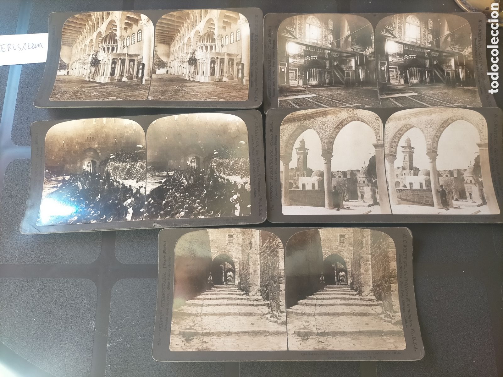 Fotograf&iacute;a antigua: Lote de estereosc&oacute;picas de Jerusal&eacute;n Palestina 5