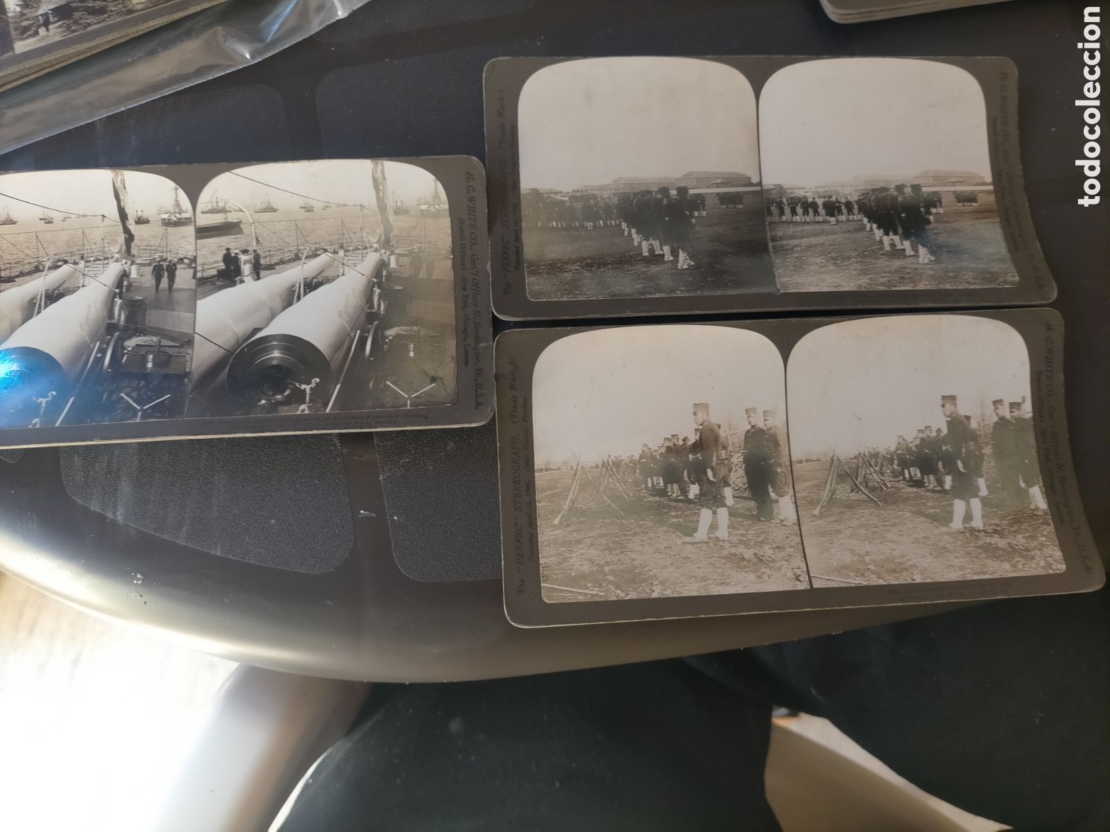 Fotograf&iacute;a antigua: Lote de telesc&oacute;pica Jap&oacute;n militares 1905