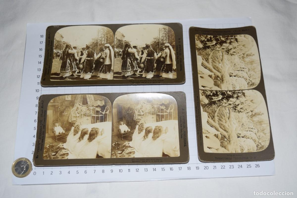 Fotograf&iacute;a antigua: Lote 3 im&aacute;genes variadas / H. C. WHITE Co. - The PERFEC STEREOGRAPH - Principios 1900 - &iexcl;Mira fotos!