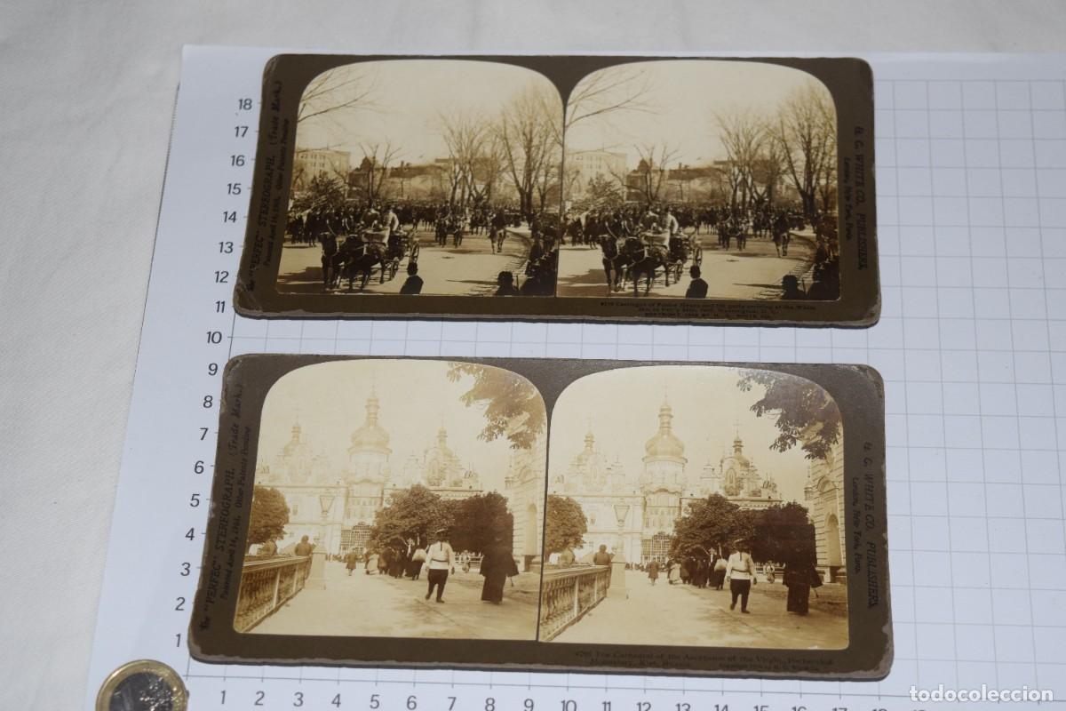 Fotograf&iacute;a antigua: Lote 2 im&aacute;genes variadas / H. C. WHITE Co. - The PERFEC STEREOGRAPH - Principios 1900 - &iexcl;Mira fotos!