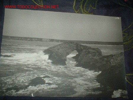 Fotograf&iacute;a antigua: ANTIGUA FOTOGRAFIA OLEAJE EN EL MAR.