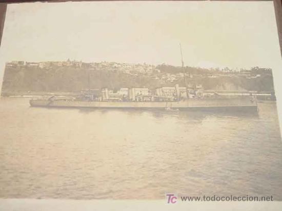 Fotograf&iacute;a antigua: ANTIGUA FOTOGRAFIA ORIGINAL BUQUE DE GUERRA - NO SABEMOS MODELO NI LOCALIDAD - MIDE 23X17 CMS - CON