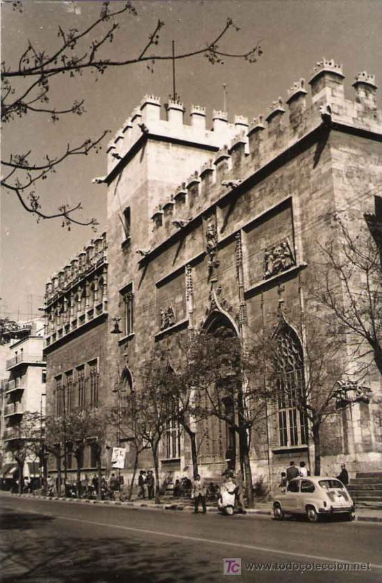 Fotograf&iacute;a antigua: Lonja de Valencia, a&ntilde;os 60