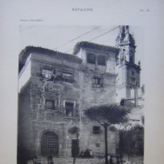 Fotografía antigua: PALACIO DE HARO (LOGROÑO - LA RIOJA) - FOTOGRAFIA VINCENT, BREAL ET CIE. PARIS - 1928