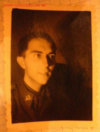 Fotograf&iacute;a antigua: Foto de soldado de infanter&iacute;a, de 4,5 x 6 cms.