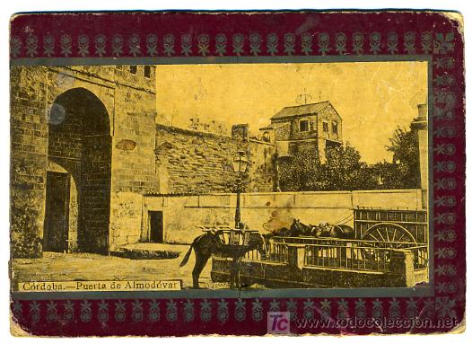 Alte Fotografie: FOTO DE CORDOBA , PUERTA DE ALMODOVAR , SOBRE CARTON , F397
