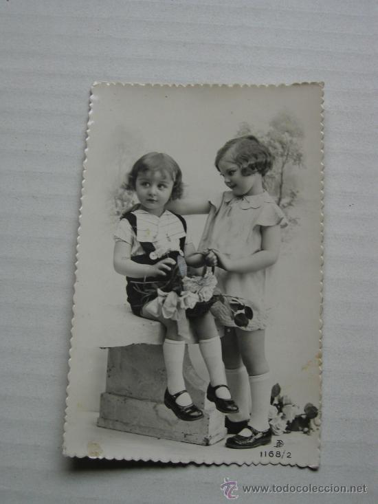 Fotograf&iacute;a antigua: FOTO ANTIGUA de dos ni&ntilde;as 9 x 13,3 cms