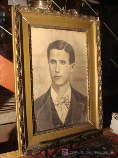 Alte Fotografie: CUADRO DORADO CON FOTOGRAFIA