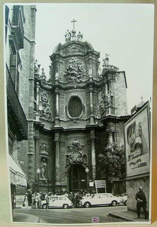 Fotografia antiga: ANTIGUA FOTOGRAFIA, CATEDRAL VALENCIA, PUERTA DE LOS HIERROS, PEREZ APARICI, CALLE ZARAGOZA, 1950s
