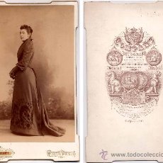 Fotografía antigua: RETRATO REALIZADO POR COMPAÑY (PREMIADO EN LAS EXPOSICIONES DE PARIS 1889 Y BRUSELAS 1890). Lote 19137255