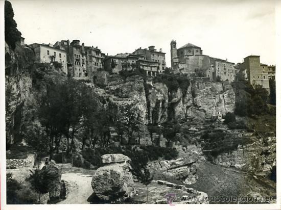 Photographie ancienne: FOTO DE LA CIUDAD DE CUENCA , VISTA GENERAL , GRANDE  23  X  29  CMS.