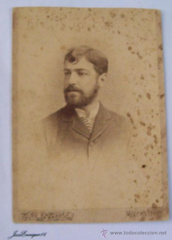 Fotografia antiga: FOTO CARTON DURO. PHOTO carton dur. HARD CARDBOARD. CHUTE Y BROOKS MONTEVIDEO CIRCA 1890. .