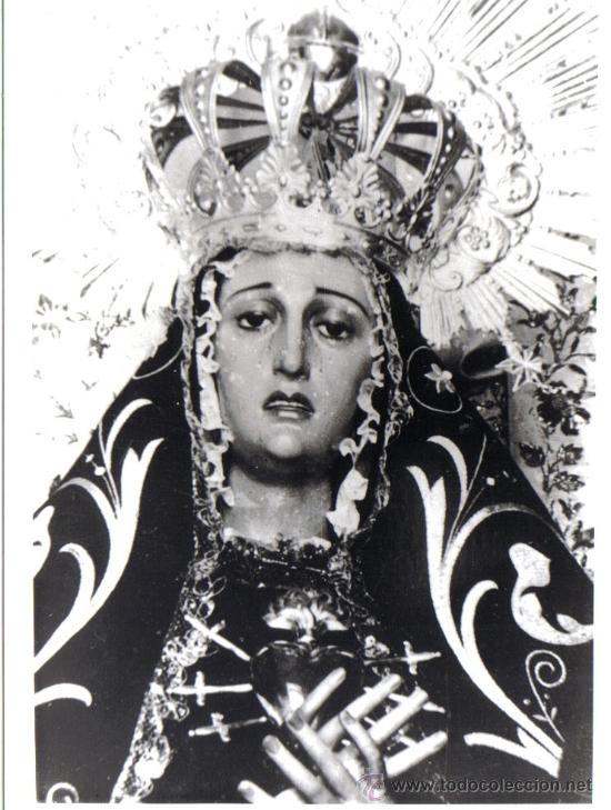 Fotograf&iacute;a antigua: FOTOGRAFIA VIRGEN SEMANA SANTA UBEDA (JAEN) 13X18 CM