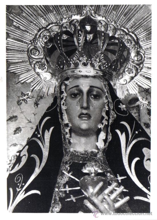Fotograf&iacute;a antigua: FOTOGRAFIA DE LA VIRGEN SEMANA SANTA DE UBEDA (JAEN) 13X18 CM