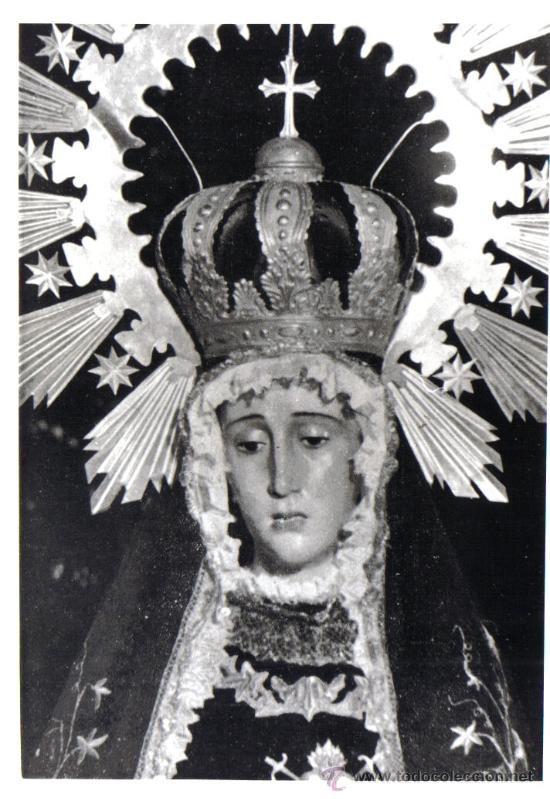 Fotograf&iacute;a antigua: FOTOGRAFIA DE LA VIRGEN, SEMANA SANTA DE UBEDA (JAEN) 13X18 CM