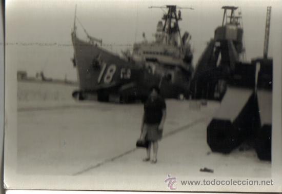 Fotograf&iacute;a antigua: FOTOGRAFIA PUERTO DE LAS PALMAS O TENERIFE. BARCO DE GUERRA