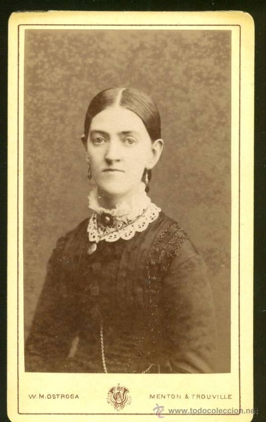 Photographie ancienne: FOTOGRAFIA  FORMATO CDV  RETRATO DE UNa se&ntilde;ora   . SIGLO XIX