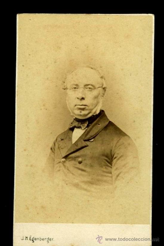 Antique Photography: FOTOGRAFIA  FORMATO CDV  RETRATO DE un se&ntilde;or  . SIGLO XIX