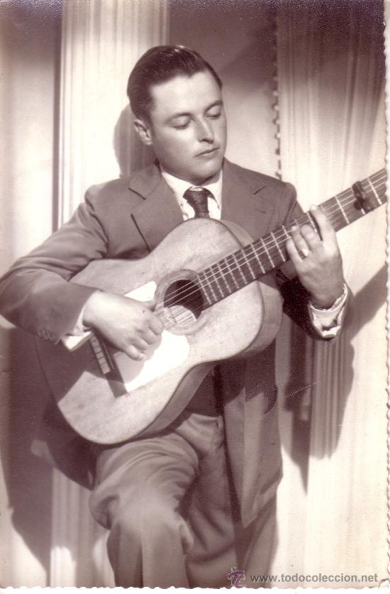 Antique Photography: FOTOGRAFIA ANTIGUA DE UN GUITARRISTA FECHADA EN 1958 - 12X18 CM