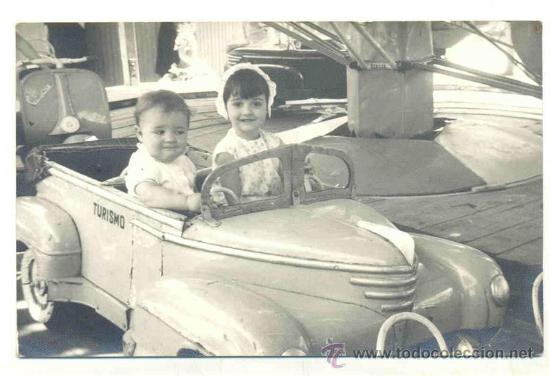 Antique Photography: Ni&ntilde;os en coche de feria