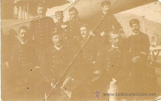 Fotograf&iacute;a antigua: Fotograf&iacute;a grupo de militares