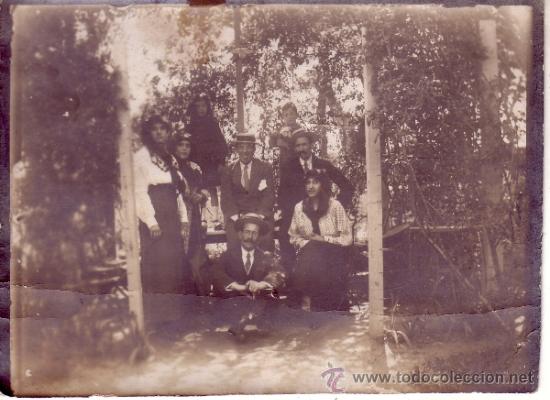 Alte Fotografie: FOTOGRAFIA ANTIGUA DE UN GRUPO FECHADA EN 1914 EN ERITA&Ntilde;A