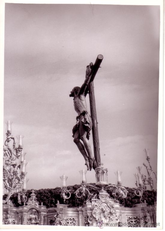 Alte Fotografie: SEMANA SANTA SEVILLA - FOTOGRAFIA 13X18 CM - CRISTO DE LAS MISERICORDIAS - SANTA CRUZ - A&Ntilde;OS 70/80