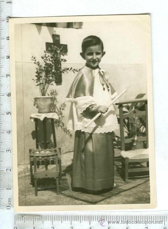 Fotograf&iacute;a antigua: SEMANA SANTA FOTOGRAFIA DE MONAGUILLO O ACOLITO