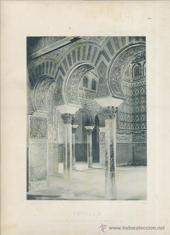 Antique Photography: FOTOTIPIA DE SEVILLA. ENTRADA DEL SALON DE EMBAJADORES. A&Ntilde;O 1893  P-FOT-086