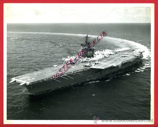 Alte Fotografie: FOTOGRAFIA , GRAN FOTO BARCO PORTAVIONES MILITAR , GRANDE. , ORIGINAL.