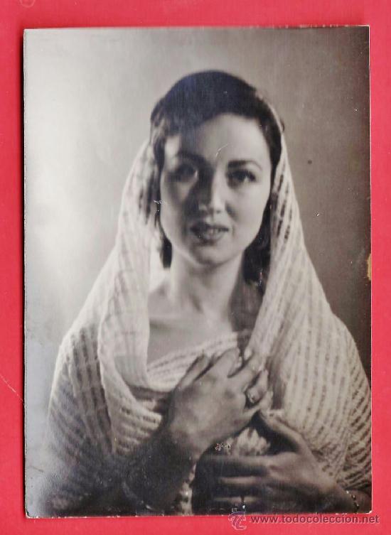 Fotograf&iacute;a antigua: fotografia ++ &iquest; la reconoce ? ++ - bella dama - sin + datos - a&ntilde;os 40 / 50 -