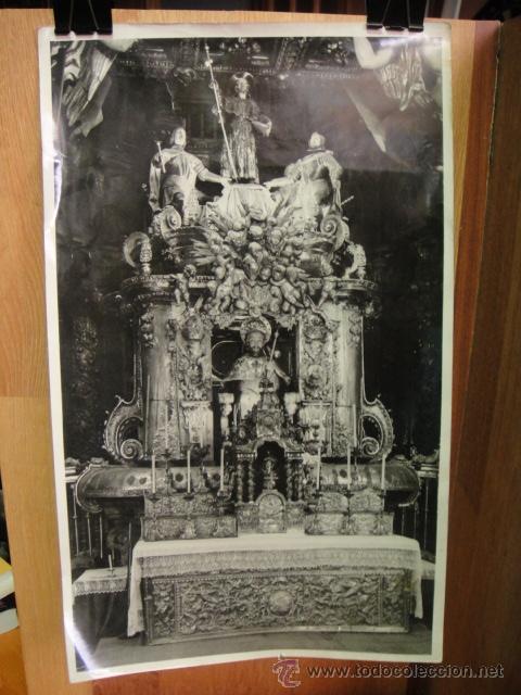 Alte Fotografie: gran fotografia del altar mayor de santiago de compostela - 47 x 29 cnt&ordm; a&ntilde;os 50