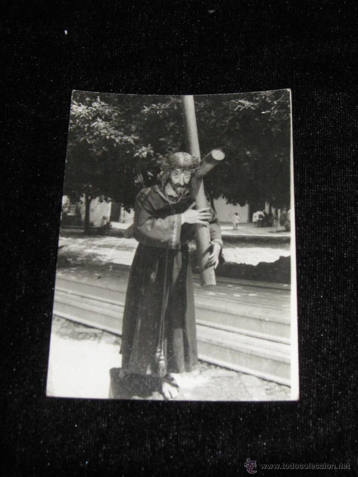 Photographie ancienne: SEMANA SANTA - FOTOGRAFIA DE UN CRISTO CON LA CRUZ A CUESTA - JESUS NAZARENO - DESCONOZCO LOCALIDAD