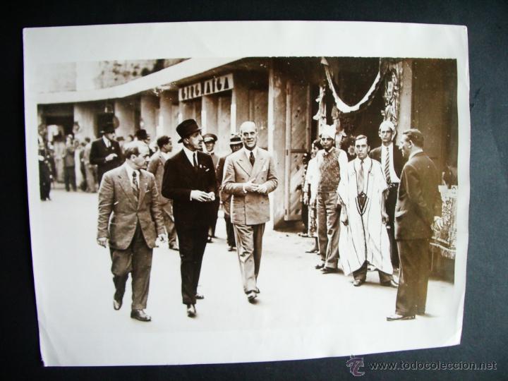 Fotografia antiga: 1934-EL REY ALFONSO XIII EN N&Aacute;POLES. ITALIA. GRANDE 23x18 cm