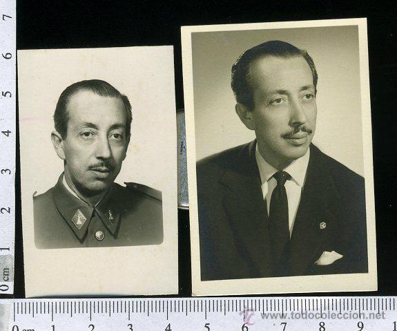 Fotograf&iacute;a antigua: FOTOGRAFIA DE OFICIAL DE INGENIEROS DE PAISANO Y DE UNIFORME. CON INSIGNIA DE INGENIEROS. militar