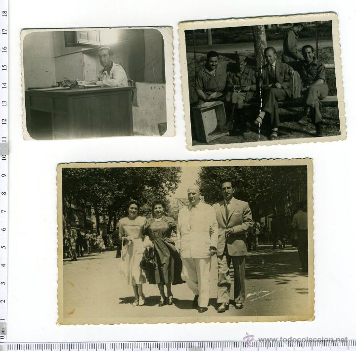 Alte Fotografie: LOTE DE TRES FOTOGRAFIA MILITAR  Y CON TRAJE DE CALLE