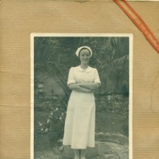 Fotografía antigua: GUERRA CIVIL. SANIDAD MILITAR. ZARAGOZA. 1938. DOCTOR MARÍN CORRALÉ Y ENFERMERA.. Lote 43526136